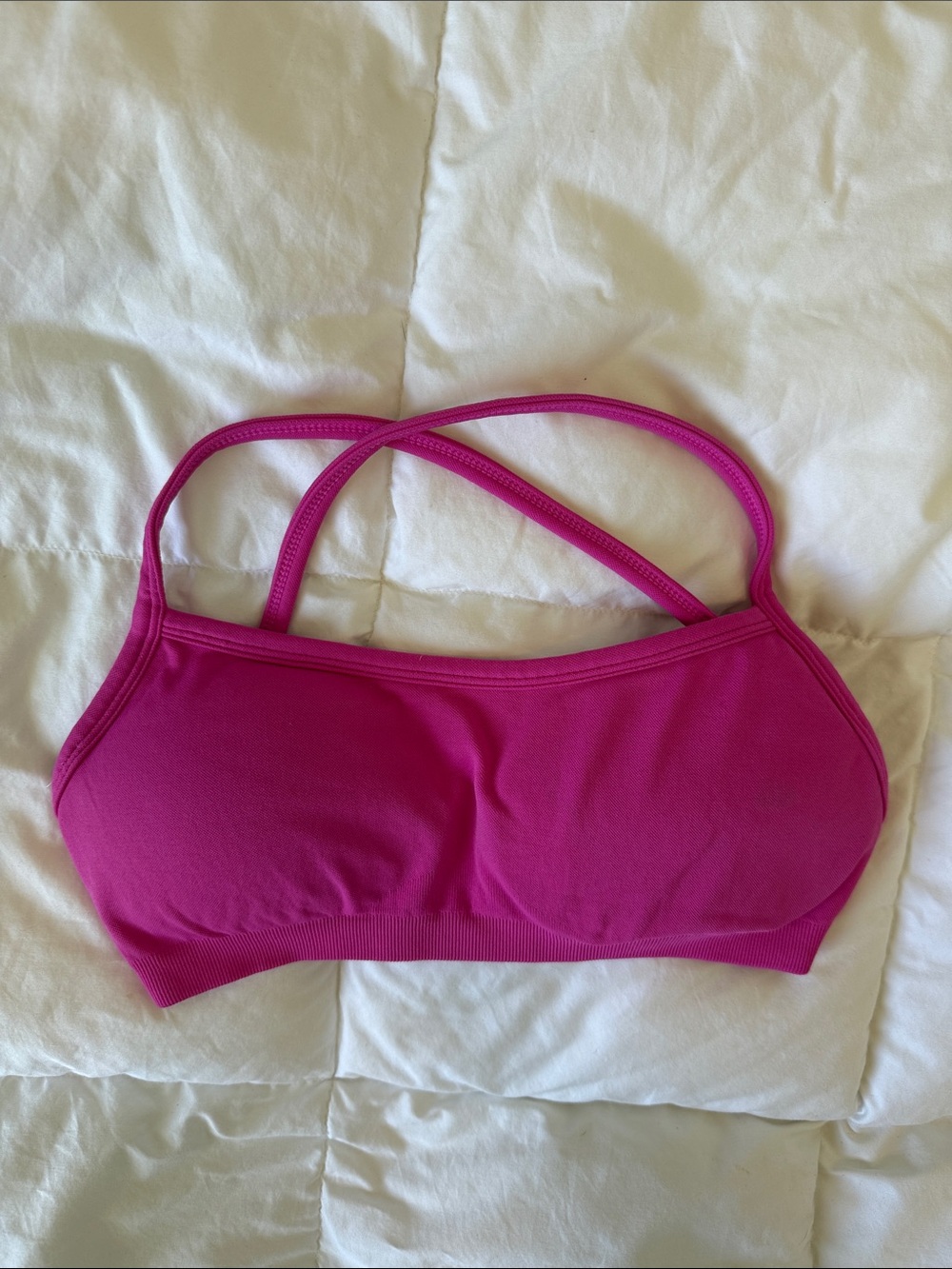 Crossback Hot Pink Sports Bra